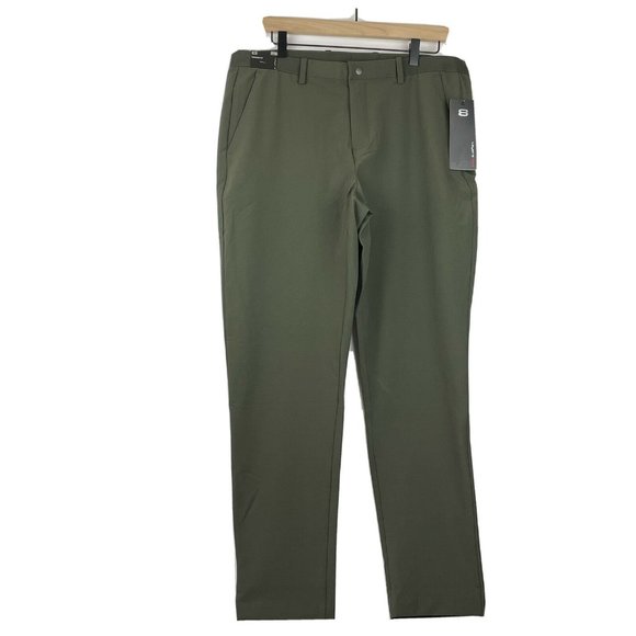 Layer 8 Mens Tapered Fit Pant Size L Reg Deep Oliv - Picture 1 of 5